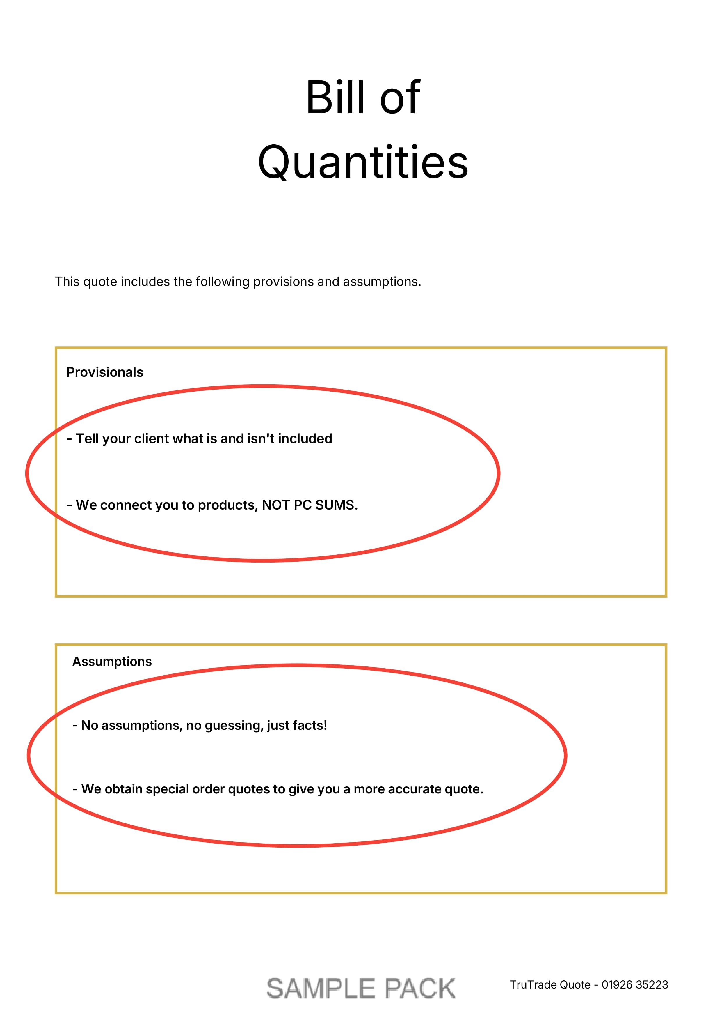Quote Pack Closing